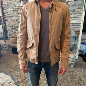 Men’s tan Burberry Britt jacket